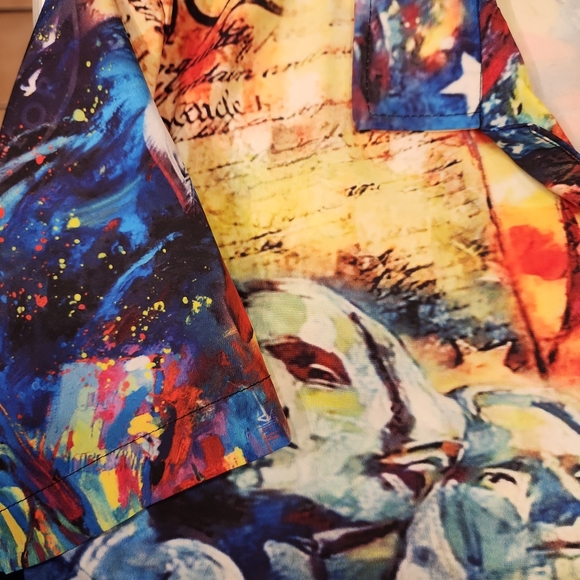 MISSLOOK Men's Button Up Shirt 4th of July USA - Picture 5 of 7